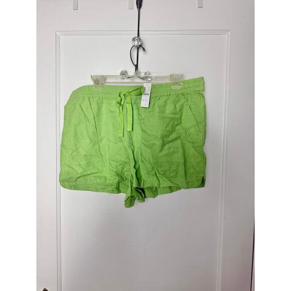 J. Crew Linen Blend Lightweight Gauzy Loose Flowy Green Pull On Shirts Large NEW - Picture 1 of 6